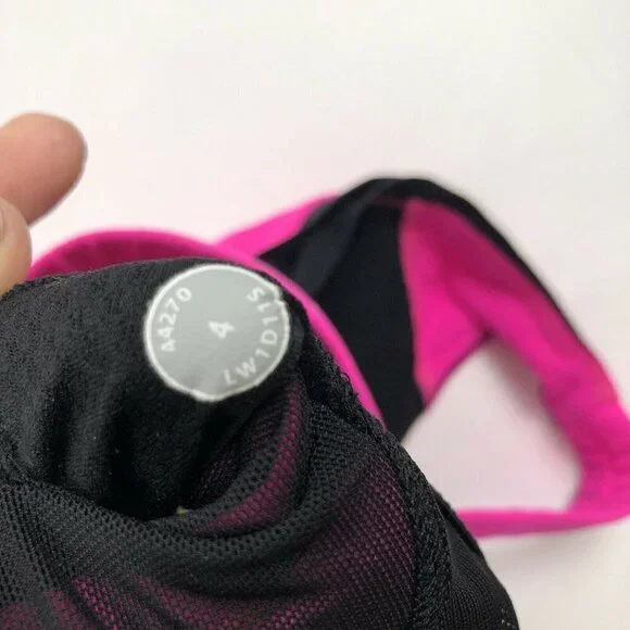 Lululemon Raspberry Glo Light Black Surplice Deep V Athletic Tank Top - Picture 3 of 6